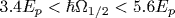 3.4E_p<\hbar\Omega_{1/2}<5.6E_p