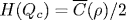 H(Q_c)={\overline{C}(\rho)}/{2}