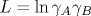 L=\ln \gamma_A\gamma_B