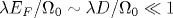 \lambda {E_F}/{\Omega _0}\sim \lambda {D}/{\Omega _0}\ll 1