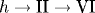 h \rightarrow \text{II} \rightarrow \text{VI}