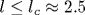 l\leq l_c\approx 2.5