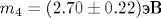 m_4 = (2.70\pm 0.22) \text {эВ}