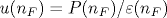 
u (n_F)=P(n_F)/\varepsilon (n_F)