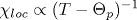 \chi _{loc}\propto(T-\Theta_p)^{-1}