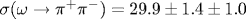 \sigma(\omega\to\pi^+\pi^-)=29.9\pm 1.4\pm 1.0