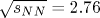 \sqrt {s_{NN}}=2.76